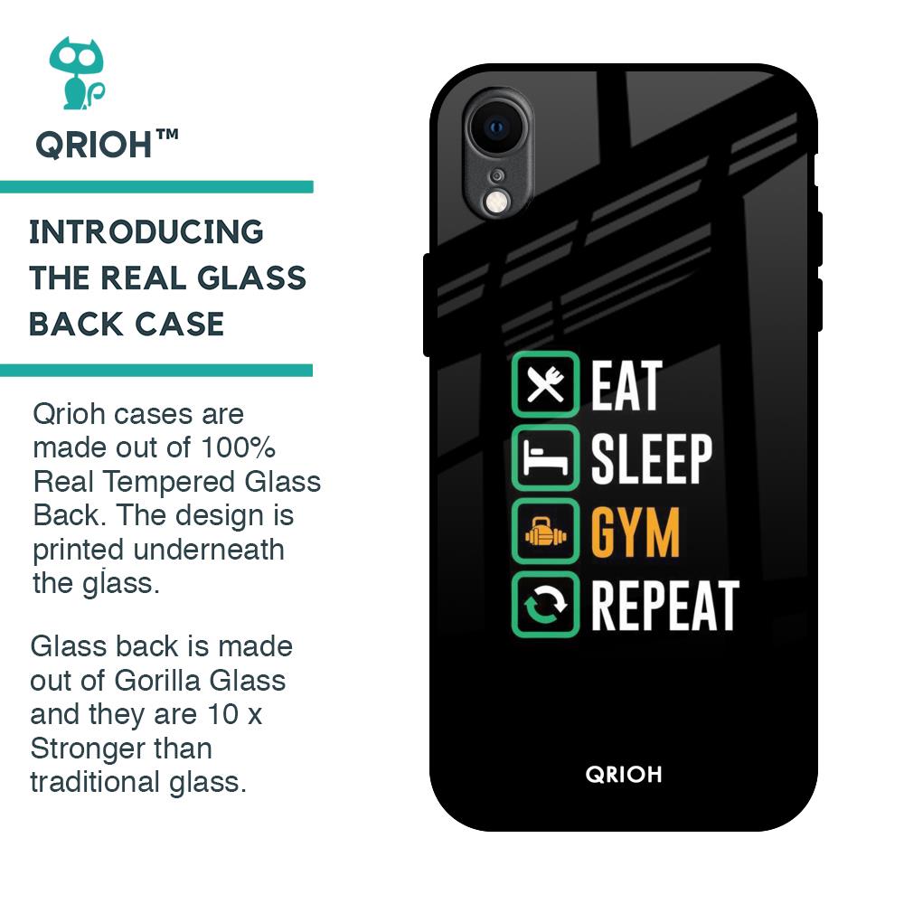 Daily Routine Glass Case for iPhone XR