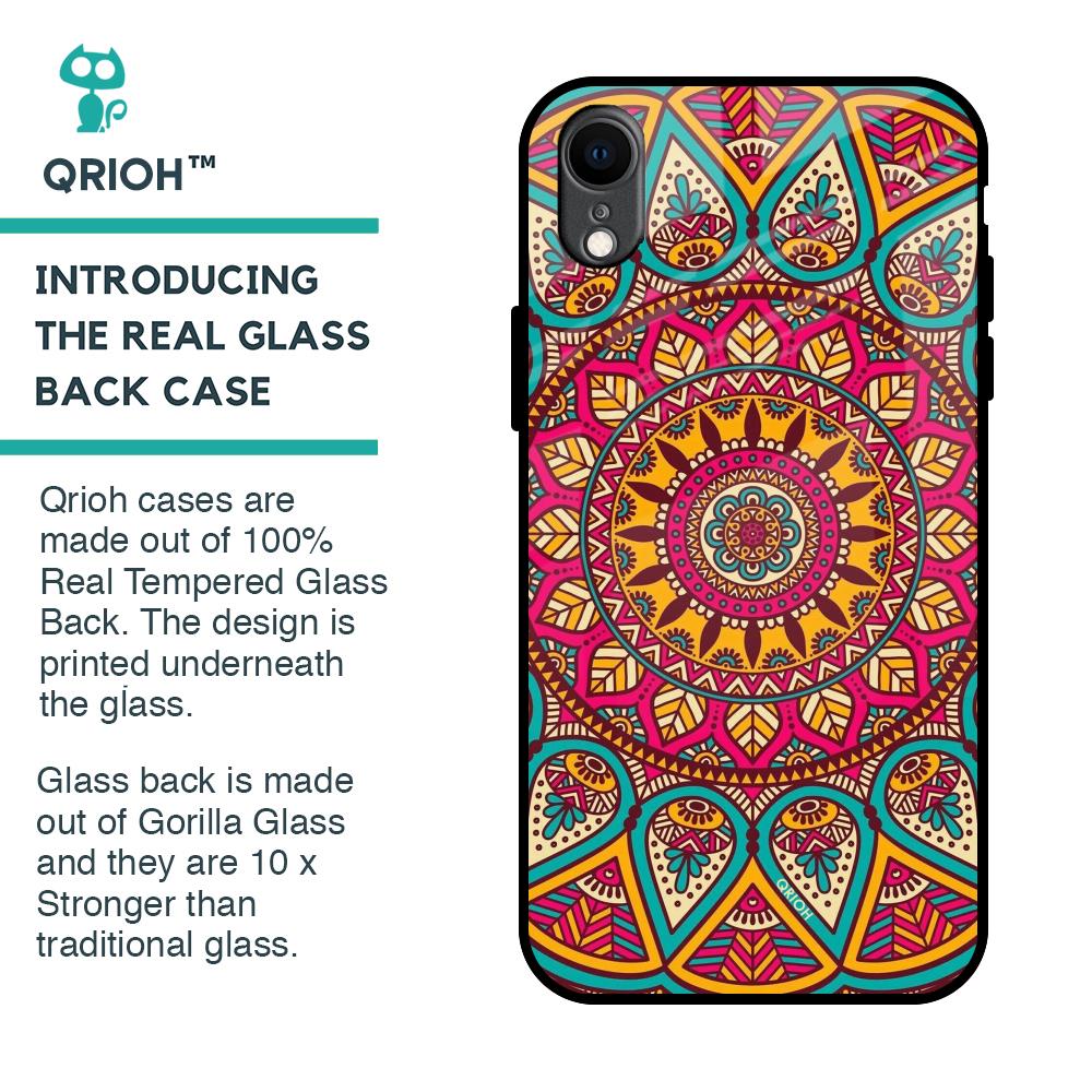 Elegant Mandala Glass Case for iPhone XR