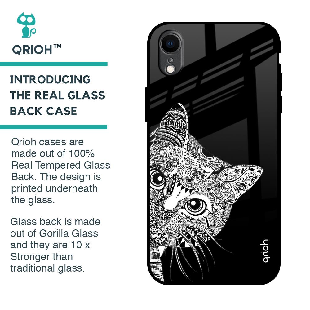 Kitten Mandala Glass Case for iPhone XR
