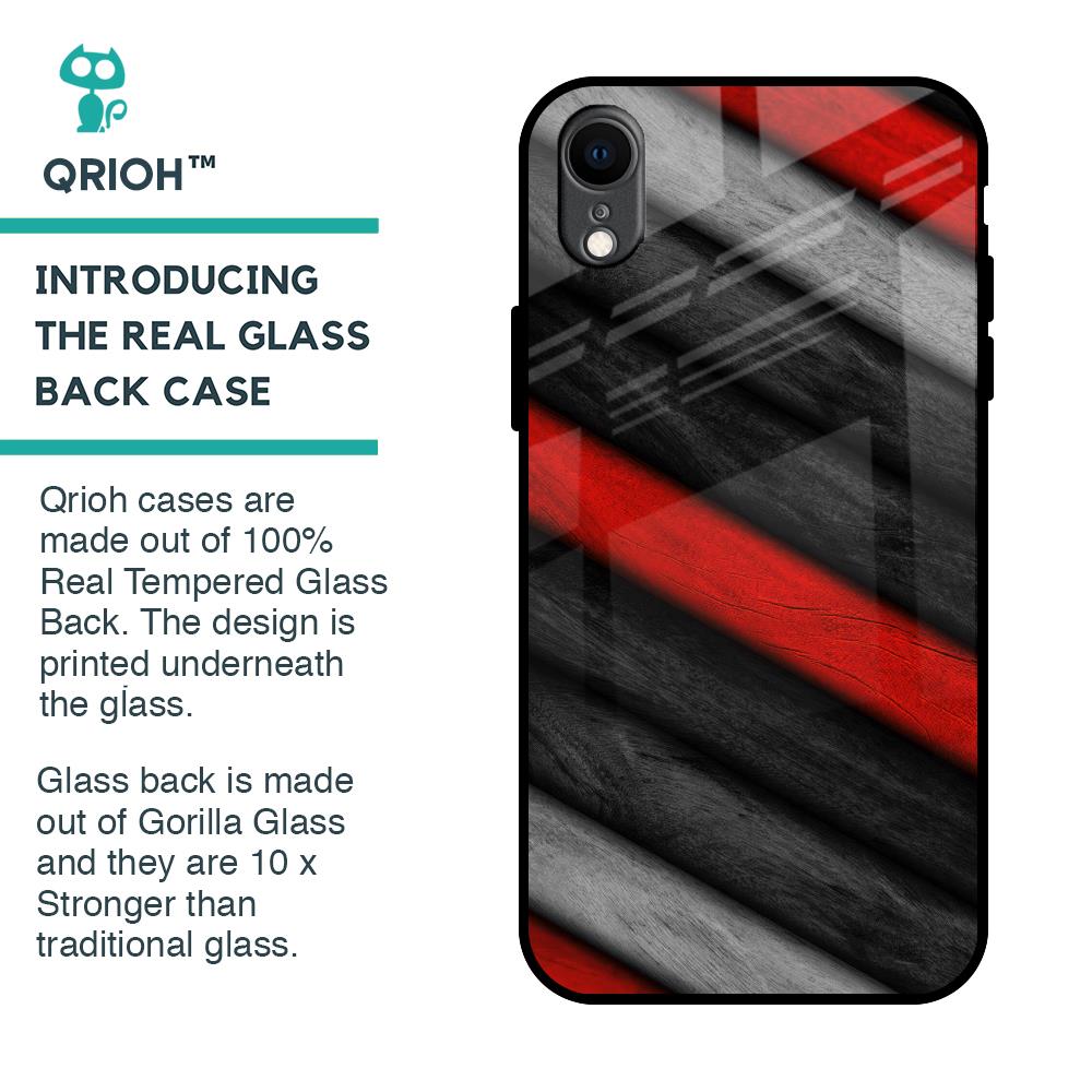 Soft Wooden Texture Glass Case for iPhone XR