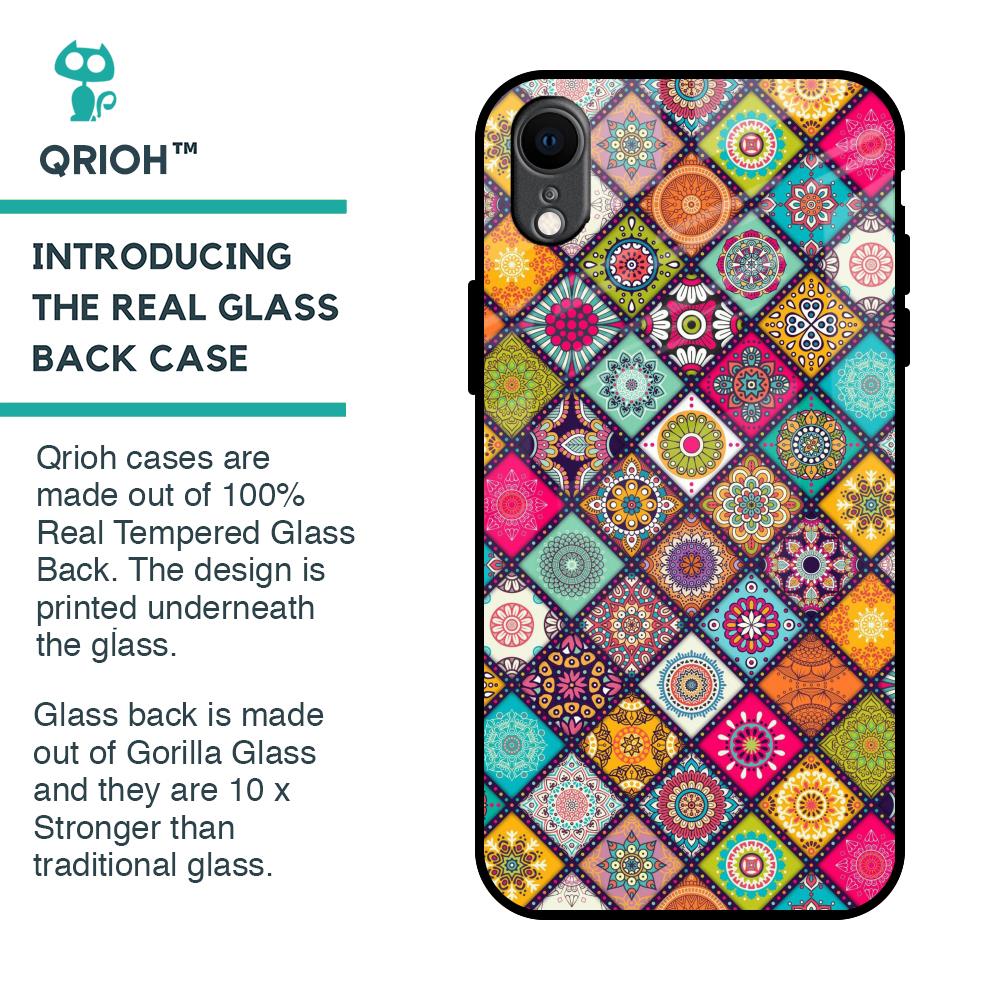 Multicolor Mandala Glass Case for iPhone XR