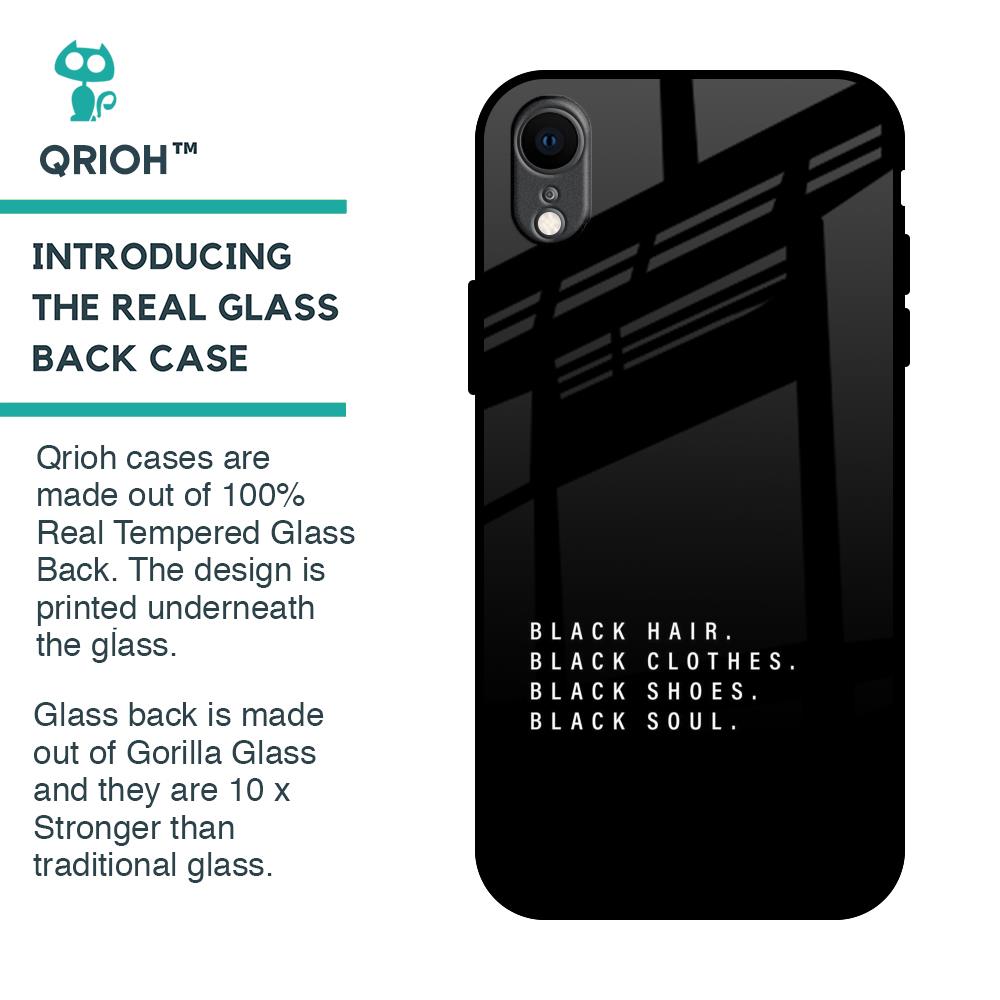 Black Soul Glass Case for iPhone XR
