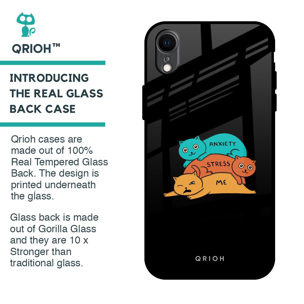 Anxiety Stress Glass Case for iPhone XR