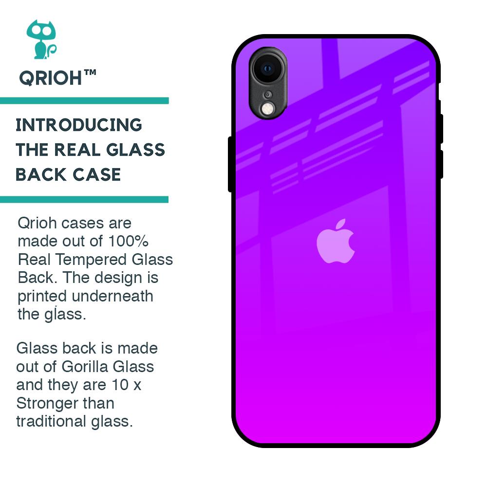 Purple Pink Glass Case for iPhone XR