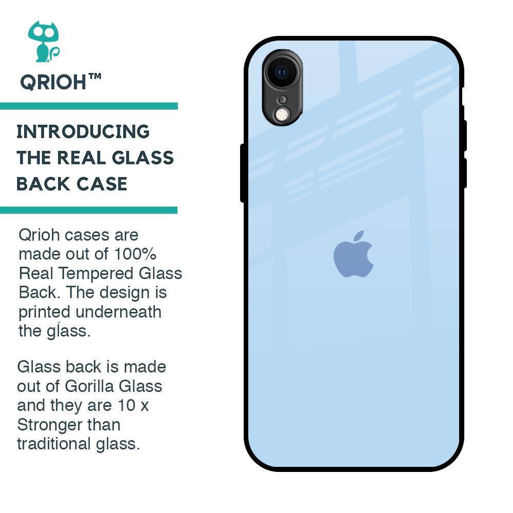 Pastel Sky Blue Glass Case for iPhone XR