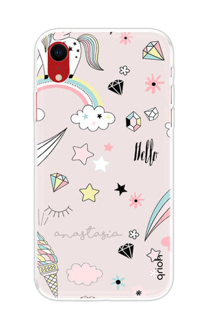 Unicorn Doodle iPhone XR Back Cover