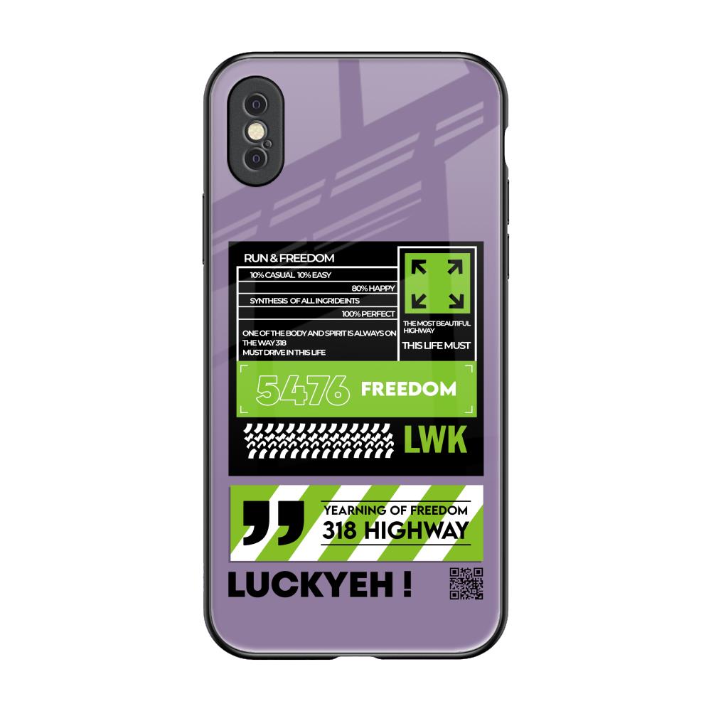 Run & Freedom iPhone XS Glass Back Cover Online