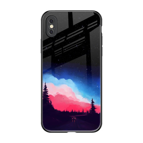 Drive In Dark iPhone XS Glass Back Cover Online