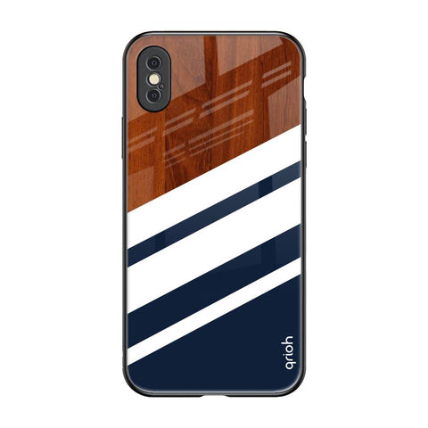 Bold Stripes iPhone XS Glass Back Cover Online