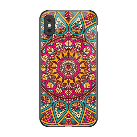 Elegant Mandala iPhone XS Glass Back Cover Online