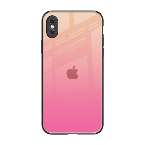 Pastel Pink Gradient iPhone XS Glass Back Cover Online