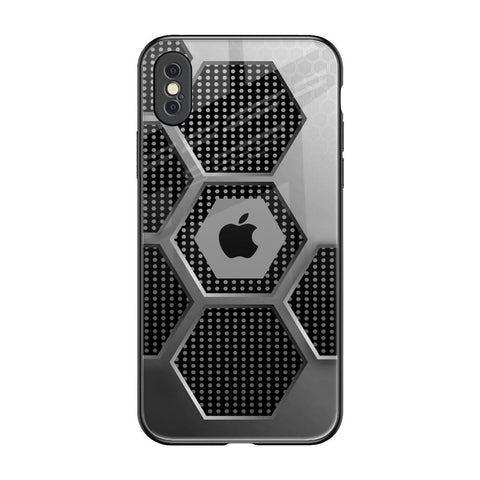 Hexagon Style iPhone XS Glass Back Cover Online