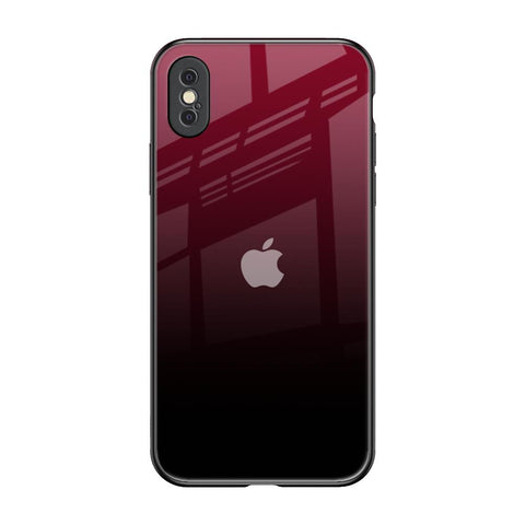 Wine Red iPhone XS Glass Back Cover Online