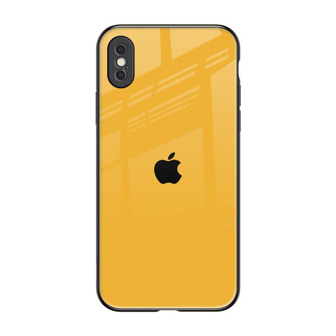 Fluorescent Yellow iPhone XS Glass Back Cover Online