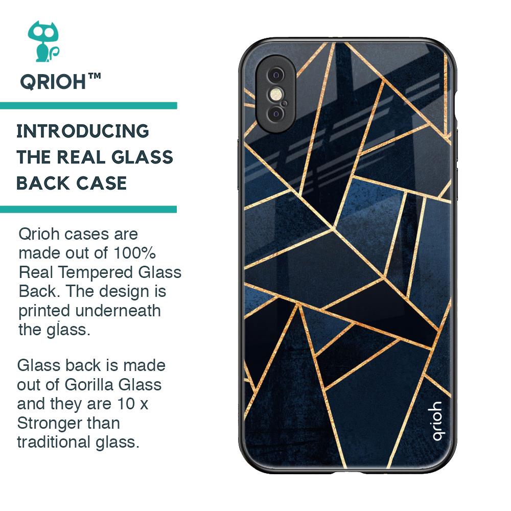 Abstract Tiles Glass Case for iPhone XS