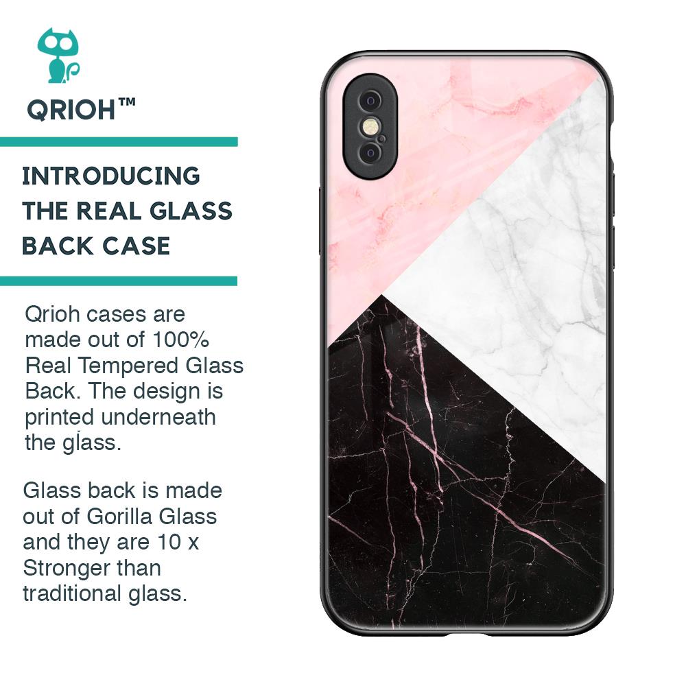 Marble Collage Art Glass Case For iPhone XS