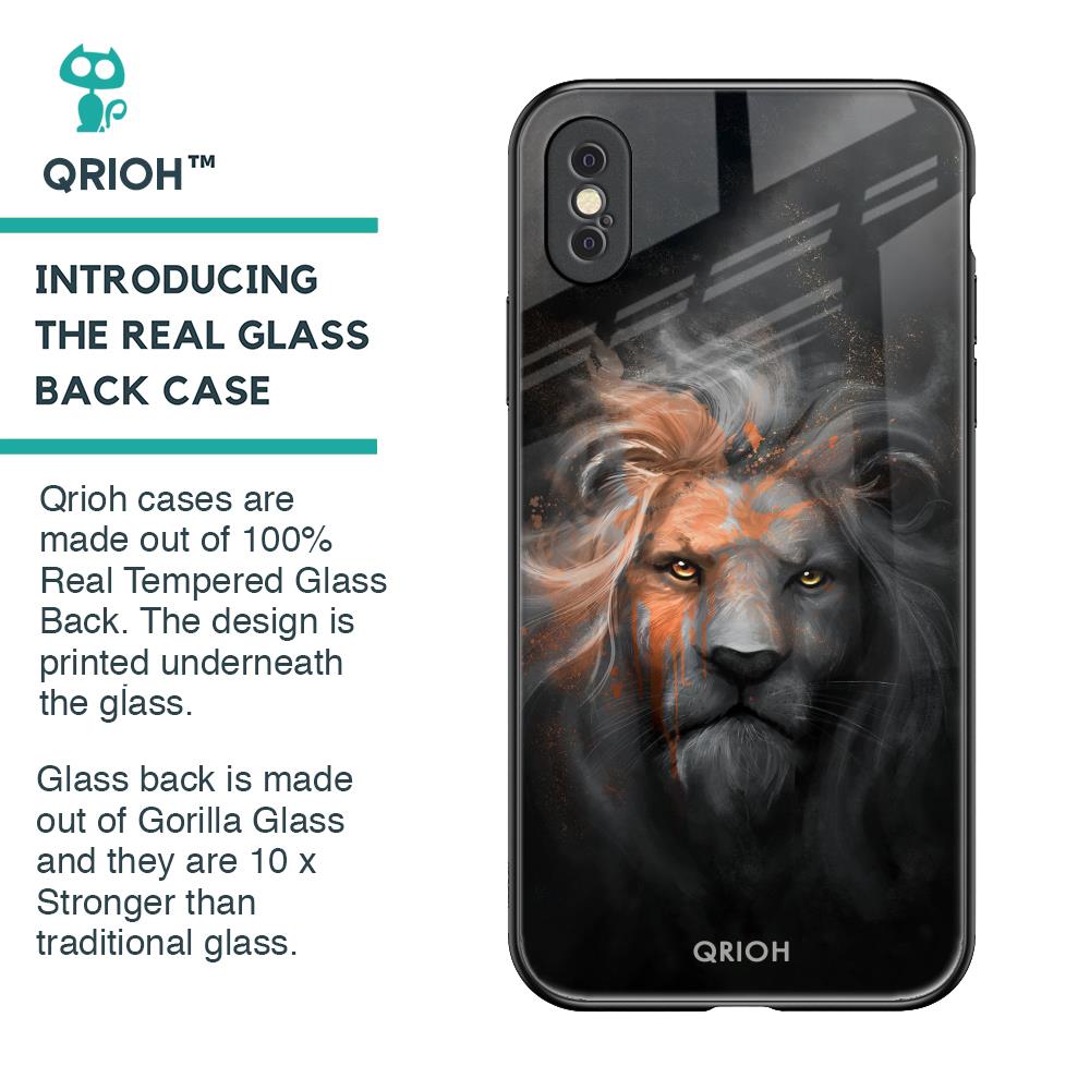 Devil Lion Glass Case for iPhone XS