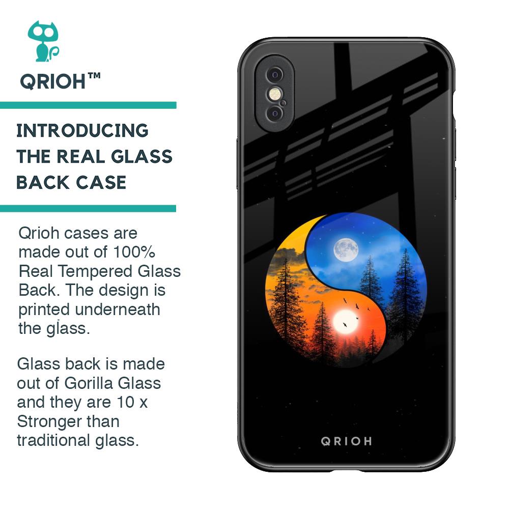 Yin Yang Balance Glass Case for iPhone XS