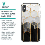 Tricolor Pattern Glass Case for iPhone XS