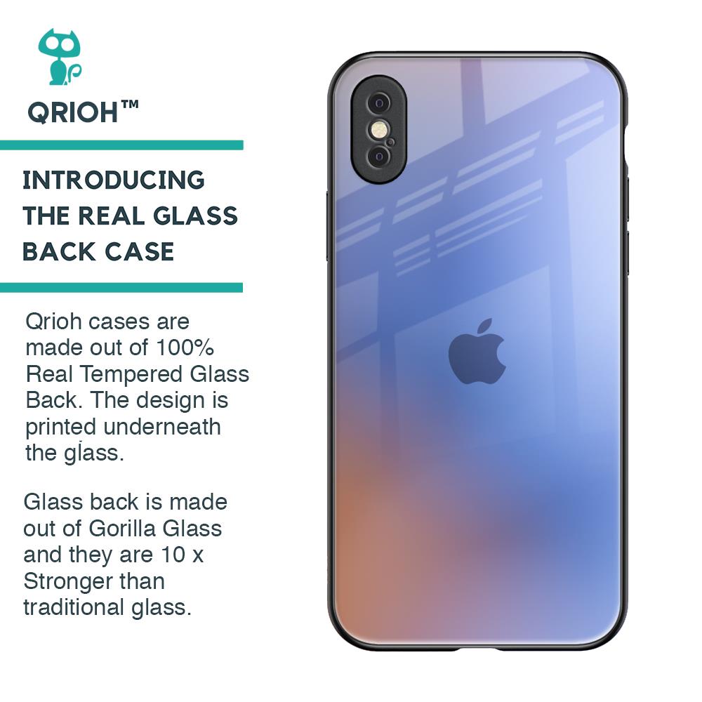 Blue Aura Glass Case for iPhone XS