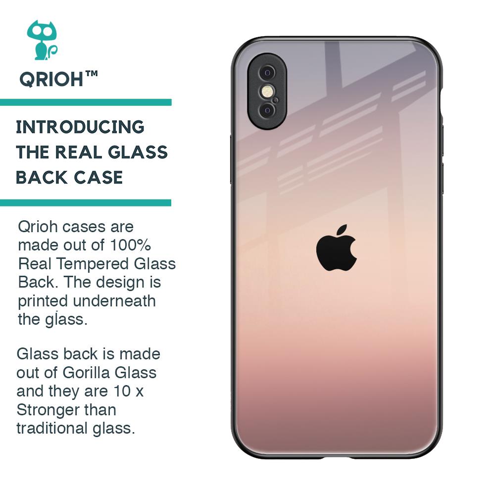 Golden Mauve Glass Case for iPhone XS