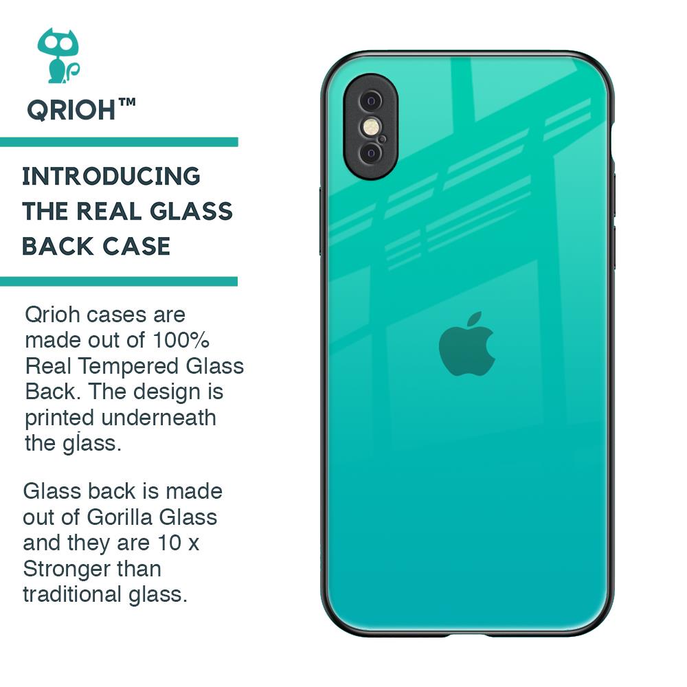 Cuba Blue Glass Case For iPhone XS