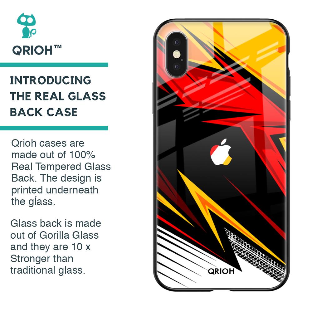 Race Jersey Pattern Glass Case For iPhone XS