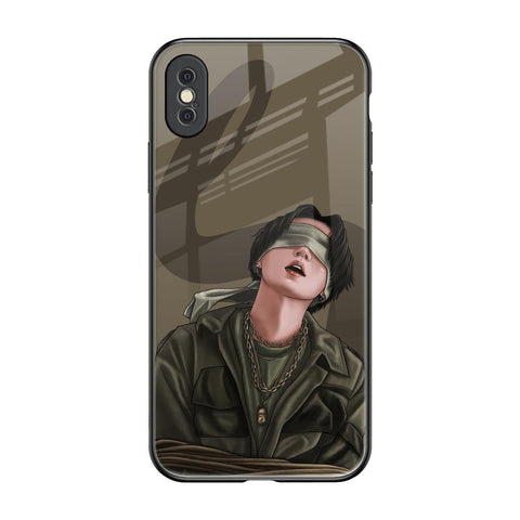 Blind Fold iPhone XS Max Glass Back Cover Online