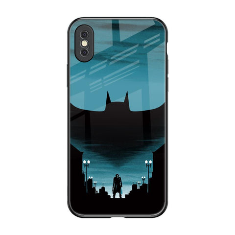 Cyan Bat iPhone XS Max Glass Back Cover Online