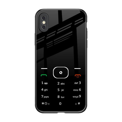 Classic Keypad Pattern iPhone XS Max Glass Back Cover Online