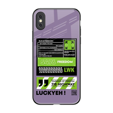 Run & Freedom iPhone XS Max Glass Back Cover Online