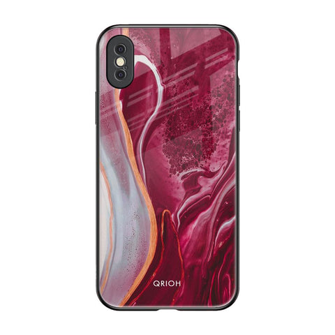 Crimson Ruby iPhone XS Max Glass Back Cover Online