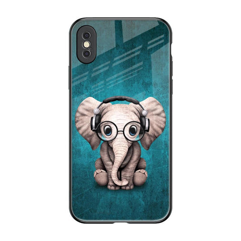 Adorable Baby Elephant iPhone XS Max Glass Back Cover Online