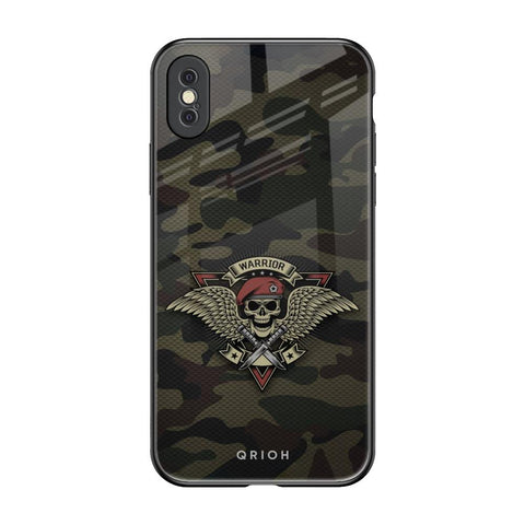 Army Warrior iPhone XS Max Glass Back Cover Online