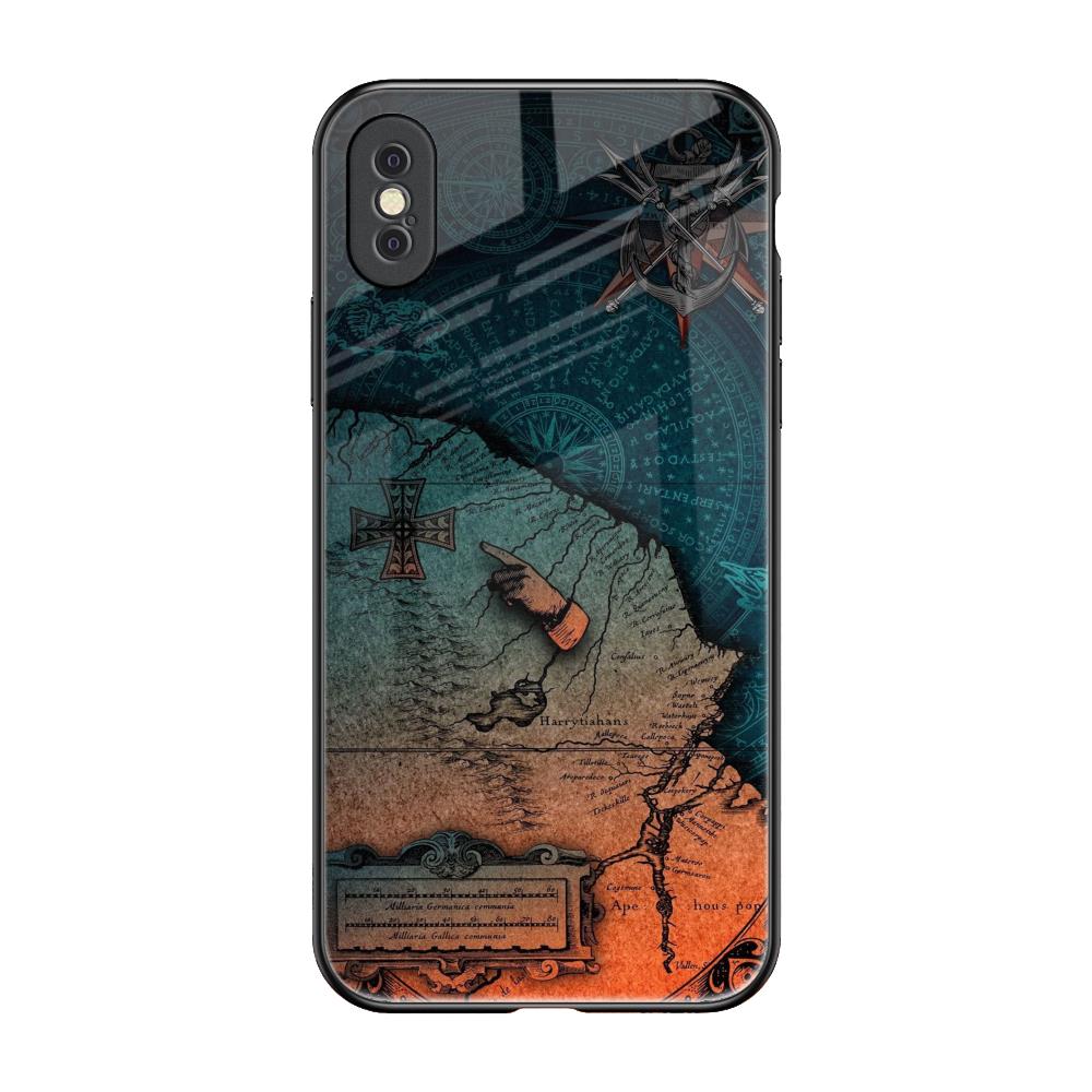 Geographical Map iPhone XS Max Glass Back Cover Online
