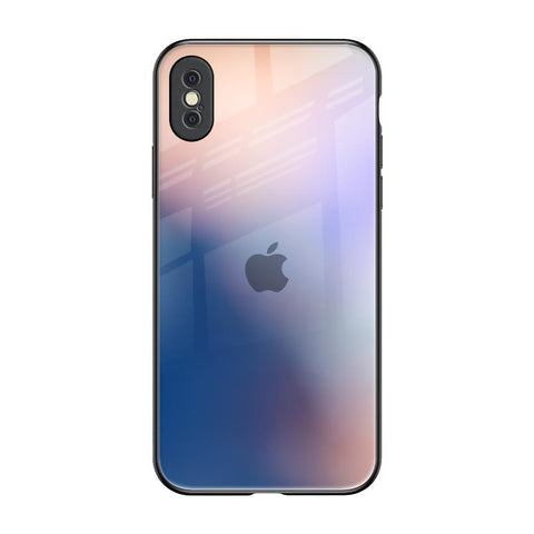 Blue Mauve Gradient iPhone XS Max Glass Back Cover Online