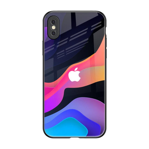 Colorful Fluid iPhone XS Max Glass Back Cover Online