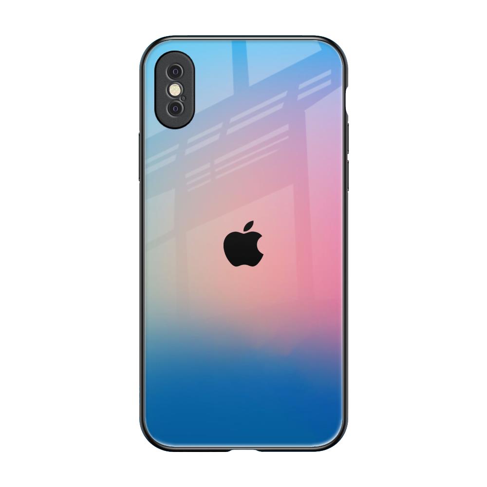Blue & Pink Ombre iPhone XS Max Glass Back Cover Online