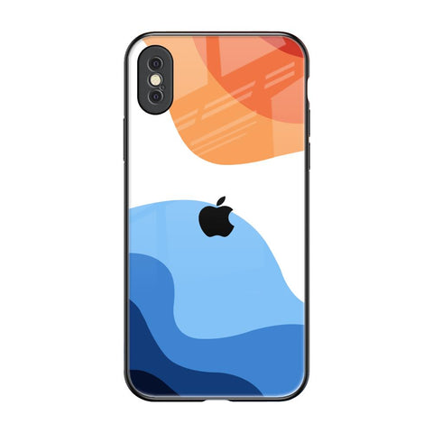 Wavy Color Pattern iPhone XS Max Glass Back Cover Online