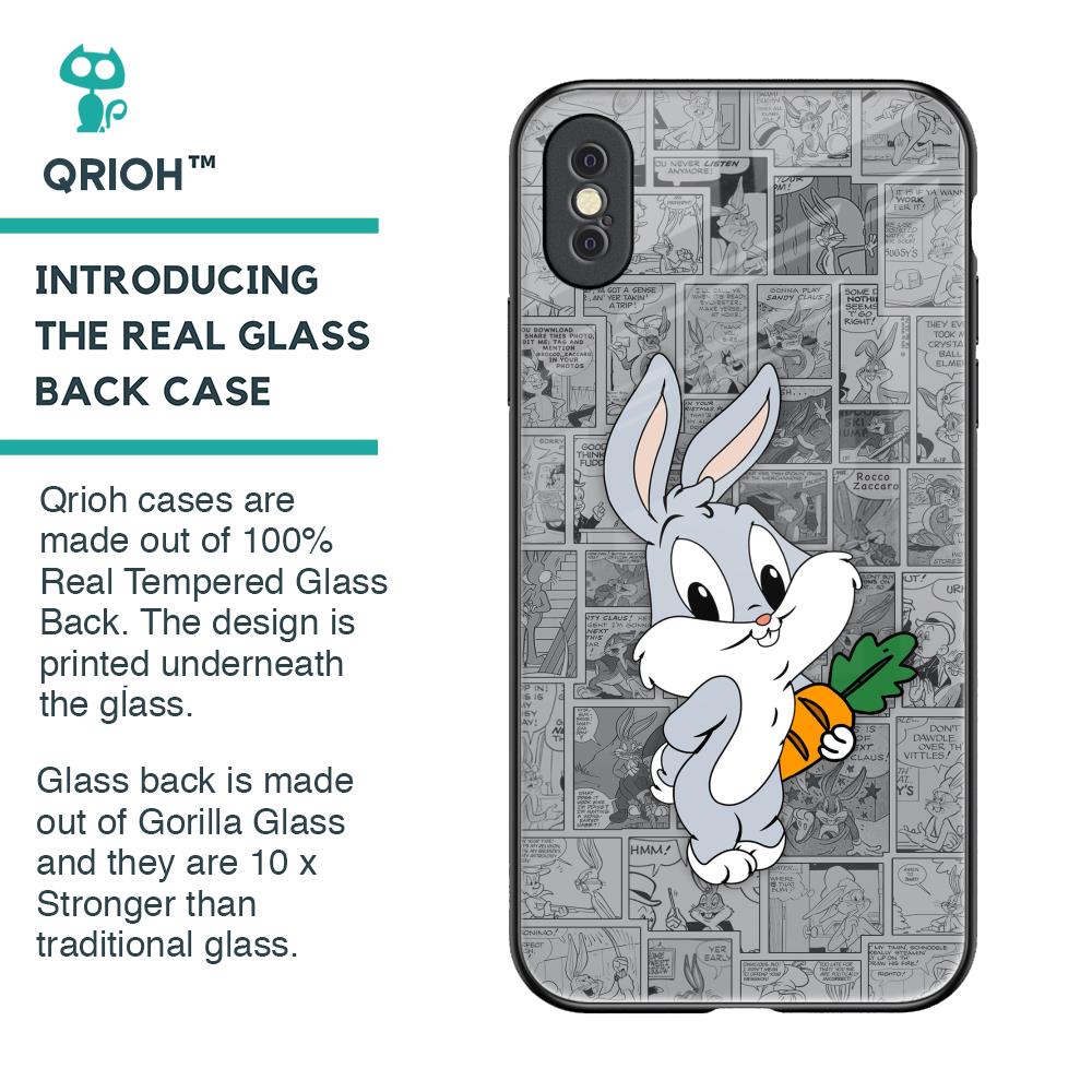 Cute Baby Bunny Glass Case for iPhone XS Max