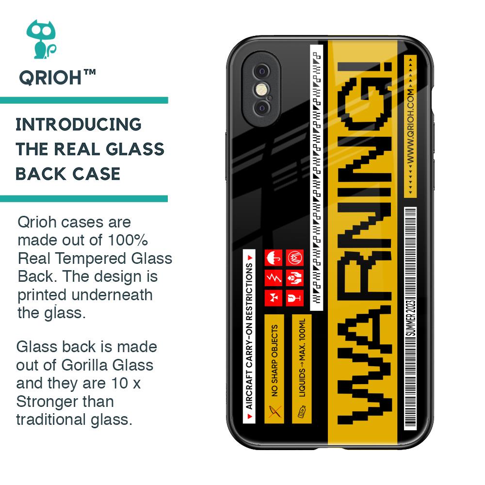 Aircraft Warning Glass Case for iPhone XS Max