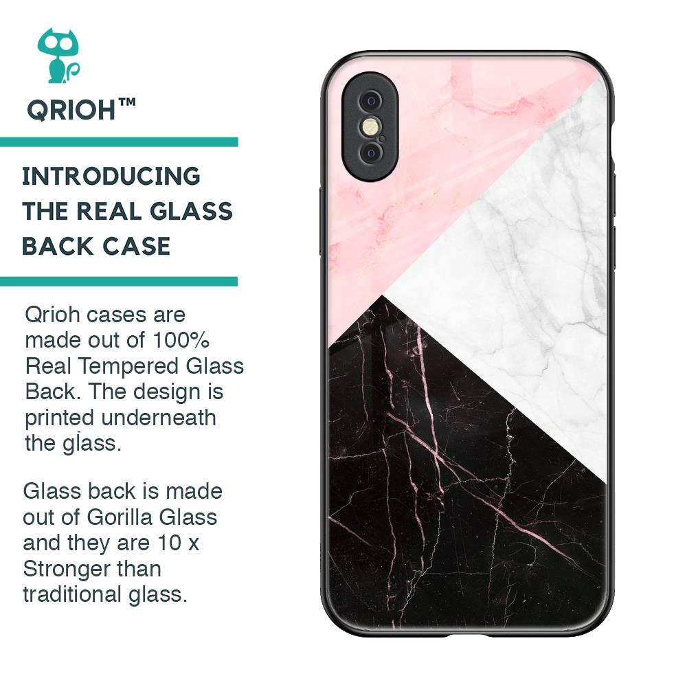 Marble Collage Art Glass Case For iPhone XS Max