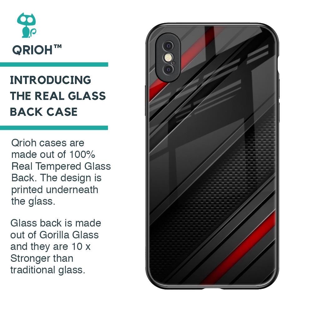 Modern Abstract Glass Case for iPhone XS Max