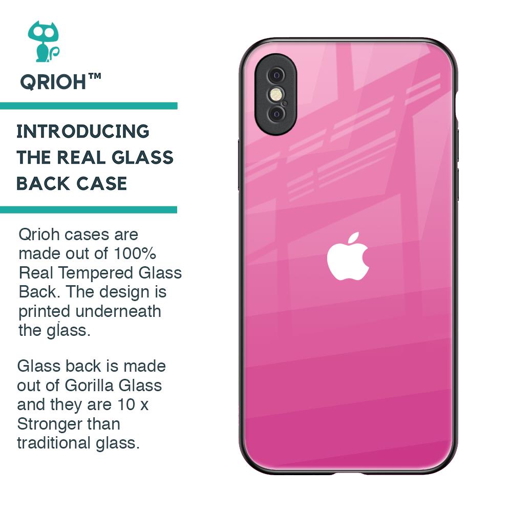Pink Ribbon Caddy Glass Case for iPhone XS Max
