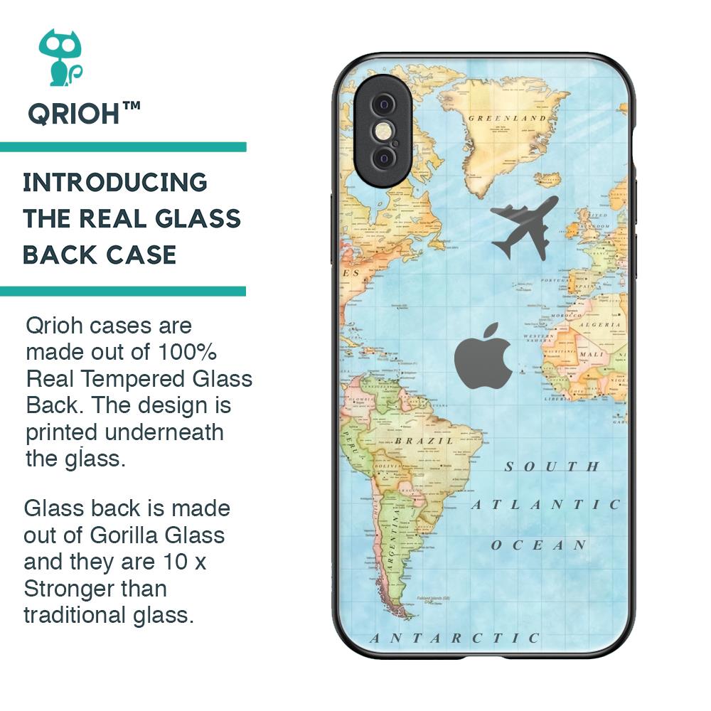 Fly Around The World Glass Case for iPhone XS Max