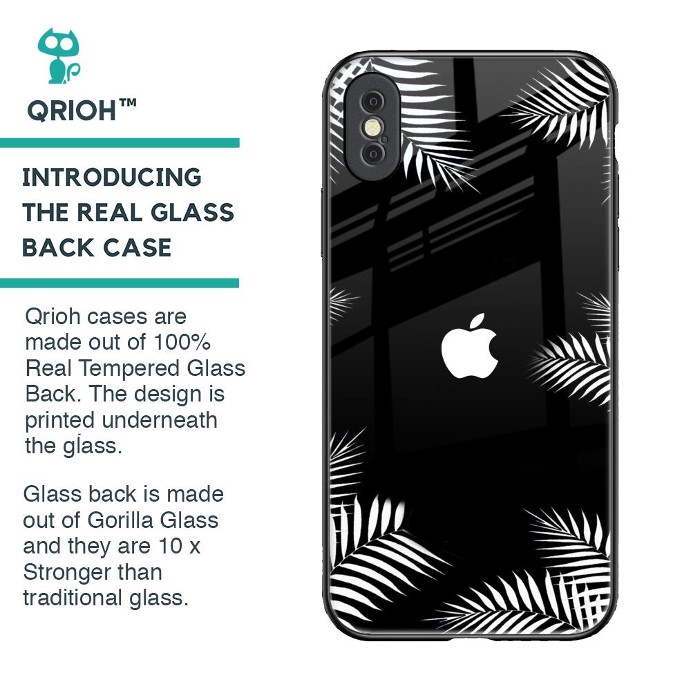 Zealand Fern Design Glass Case For iPhone XS Max
