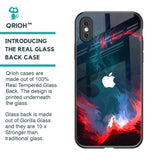 Brush Art Glass Case For iPhone XS Max