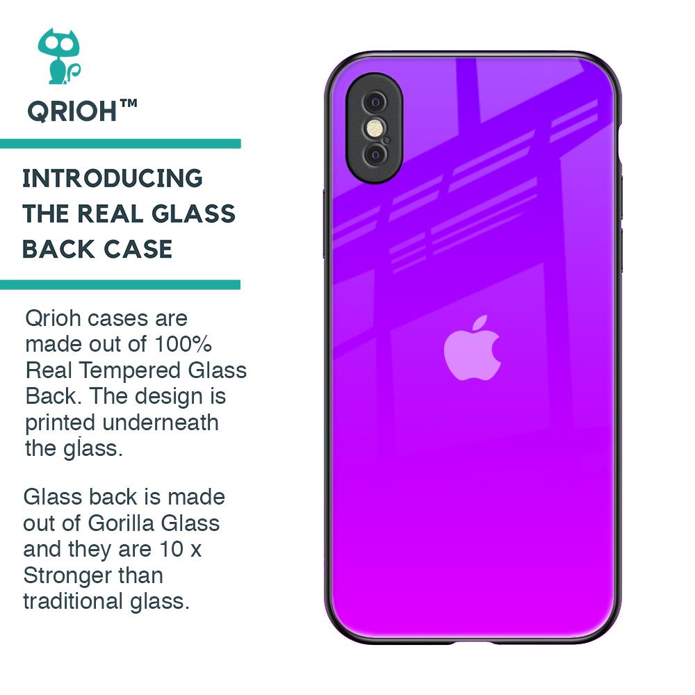 Purple Pink Glass Case for iPhone XS Max