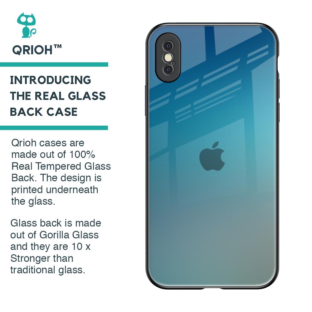 Sea Theme Gradient Glass Case for iPhone XS Max