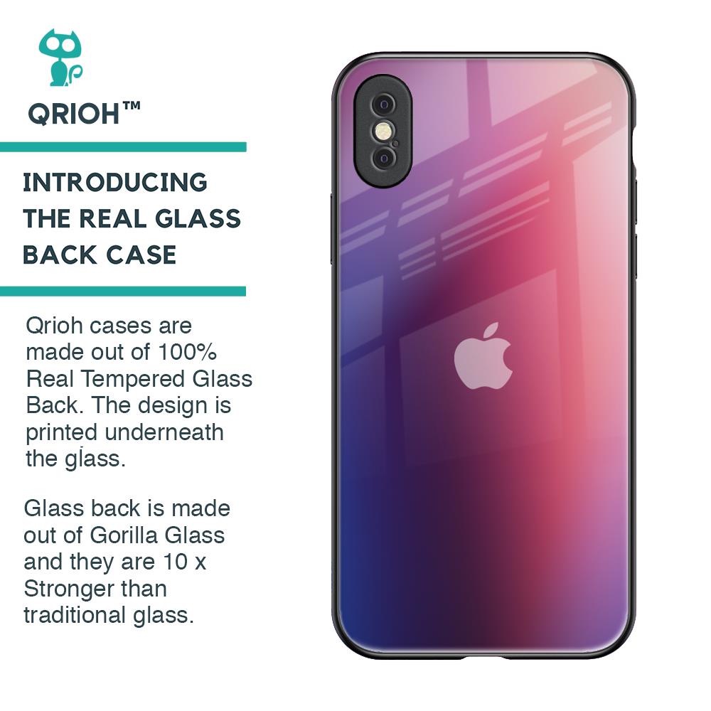 Multi Shaded Gradient Glass Case for iPhone XS Max